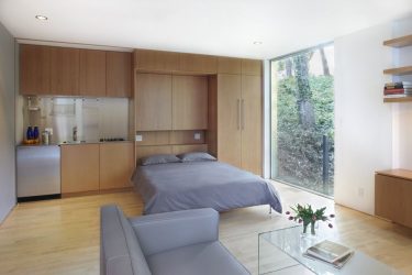 Studio Apartment: Soluções de estilo com elementos decorativos. 205+ Idéias Fotográficas de interior moderno