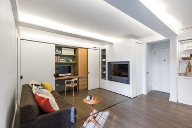 Studio Apartment: Soluções de estilo com elementos decorativos. 205+ Idéias Fotográficas de interior moderno