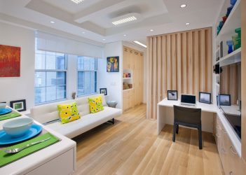 Studio Apartment: Soluções de estilo com elementos decorativos. 205+ Idéias Fotográficas de interior moderno
