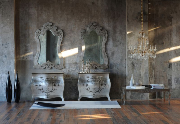 Patina no interior - velho nobre em sua casa. 180+ (foto) com ouro, prata e outros efeitos metálicos