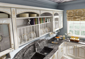 Patina no interior - velho nobre em sua casa. 180+ (foto) com ouro, prata e outros efeitos metálicos