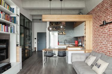 Layout de apartamentos de 2 (dois quartos): 215+ Fotos das formas aprimoradas de reencarnação do Design