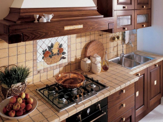 Porco no interior: Características e formas de colocação (avental de cozinha, piso, banheiro, paredes). Qual é o segredo da popularidade? (120 + fotos)