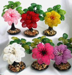 Artesanato feito de miçangas é a base para iniciantes com esquemas (árvores, flores, quadros). Aulas de beleza faça você mesmo (mais de 190 fotos)