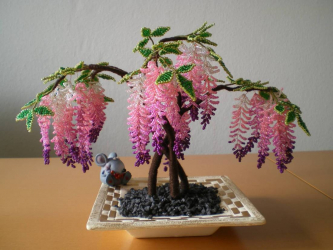 Artesanato feito de miçangas é a base para iniciantes com esquemas (árvores, flores, quadros). Aulas de beleza faça você mesmo (mais de 190 fotos)