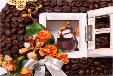 O artesanato mais incomum e interessante de café e grãos de café para 5+. Oficinas fáceis para iniciantes passo a passo (130 + foto)