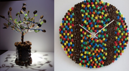 O artesanato mais incomum e interessante de café e grãos de café para 5+. Oficinas fáceis para iniciantes passo a passo (130 + foto)