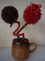 O artesanato mais incomum e interessante de café e grãos de café para 5+. Oficinas fáceis para iniciantes passo a passo (130 + foto)