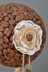 O artesanato mais incomum e interessante de café e grãos de café para 5+. Oficinas fáceis para iniciantes passo a passo (130 + foto)