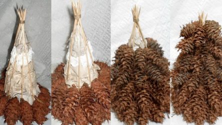 Artesanato de material natural com as próprias mãos (+185 Foto). Seu filho pode fazer isso!