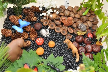 Artesanato de material natural com as próprias mãos (+185 Foto). Seu filho pode fazer isso!