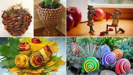 Artesanato de material natural com as próprias mãos (+185 Foto). Seu filho pode fazer isso!