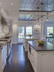 Qual é o melhor teto da cozinha? 180+ Fotos As opções mais modernas