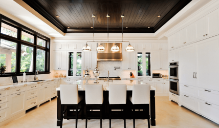 Qual é o melhor teto da cozinha? 180+ Fotos As opções mais modernas