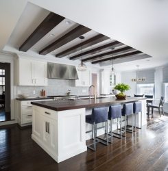 Qual é o melhor teto da cozinha? 180+ Fotos As opções mais modernas