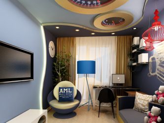 O teto na sala (310 + Foto): alta qualidade e moda. Apenas opções ganha-ganha