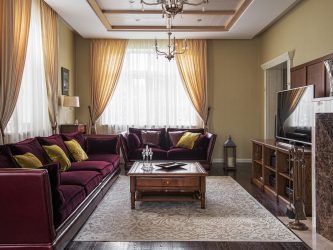 O teto na sala (310 + Foto): alta qualidade e moda. Apenas opções ganha-ganha