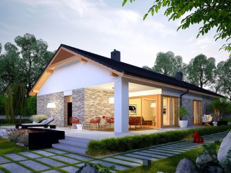 Belos projetos de casa de um andar com um terraço (mais de 175 fotos). Funcionalidades de posicionamento no site