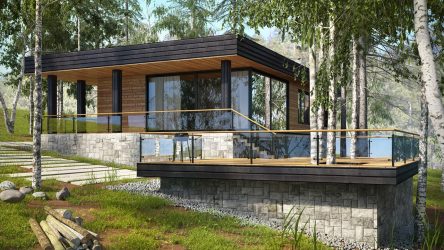 Belos projetos de casa de um andar com um terraço (mais de 175 fotos). Funcionalidades de posicionamento no site