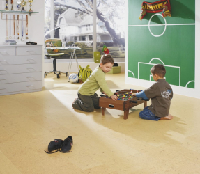 Qual é o piso de cortiça no interior? 100+ (foto) solução bem sucedida. Por que escolher ele?