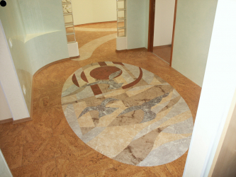 Qual é o piso de cortiça no interior? 100+ (foto) solução bem sucedida. Por que escolher ele?