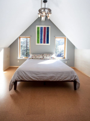 Qual é o piso de cortiça no interior? 100+ (foto) solução bem sucedida. Por que escolher ele?
