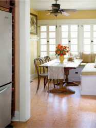 Qual é o piso de cortiça no interior? 100+ (foto) solução bem sucedida. Por que escolher ele?