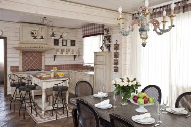 Estilo de Provence em um interior moderno: 335+ Fotos de belos desenhos para os românticos e conhecedores da França (no corredor / sala / cozinha)