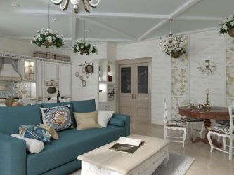 Estilo de Provence em um interior moderno: 335+ Fotos de belos desenhos para os românticos e conhecedores da França (no corredor / sala / cozinha)