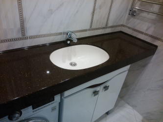 Pias de pedra - uma bela adição à cozinha. 175+ (foto) redondo, quadrado e canto. Escolha com a gente