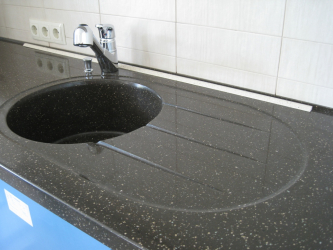 Pias de pedra - uma bela adição à cozinha. 175+ (foto) redondo, quadrado e canto. Escolha com a gente