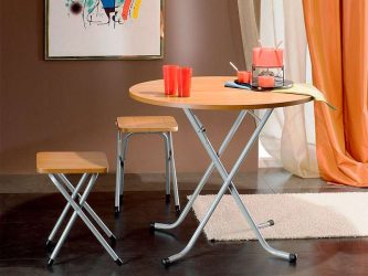 Mesa de cozinha dobrável (pequena, oval, vidro): Como escolher? Onde colocar? Como decorar?