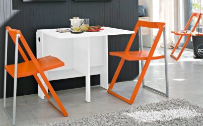 Mesa de cozinha dobrável (pequena, oval, vidro): Como escolher? Onde colocar? Como decorar?