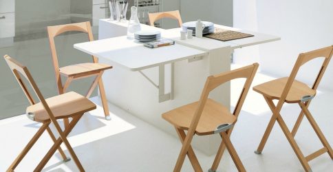 Mesa de cozinha dobrável (pequena, oval, vidro): Como escolher? Onde colocar? Como decorar?