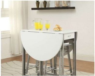Mesa de cozinha dobrável (pequena, oval, vidro): Como escolher? Onde colocar? Como decorar?