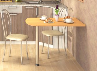 Mesa de cozinha dobrável (pequena, oval, vidro): Como escolher? Onde colocar? Como decorar?