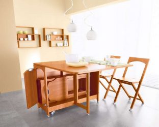 Mesa de cozinha dobrável (pequena, oval, vidro): Como escolher? Onde colocar? Como decorar?