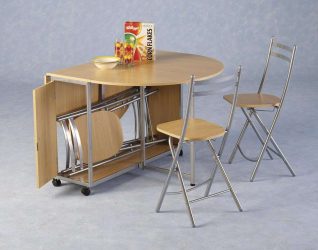 Mesa de cozinha dobrável (pequena, oval, vidro): Como escolher? Onde colocar? Como decorar?
