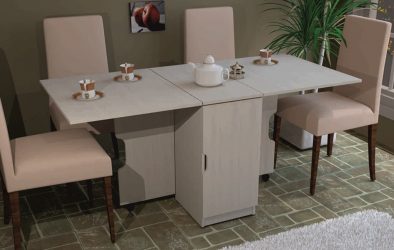 Mesa de cozinha dobrável (pequena, oval, vidro): Como escolher? Onde colocar? Como decorar?
