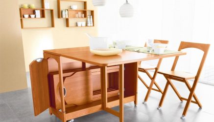 Mesa de cozinha dobrável (pequena, oval, vidro): Como escolher? Onde colocar? Como decorar?