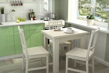 Mesa de cozinha dobrável (pequena, oval, vidro): Como escolher? Onde colocar? Como decorar?