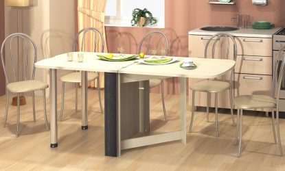 Mesa de cozinha dobrável (pequena, oval, vidro): Como escolher? Onde colocar? Como decorar?