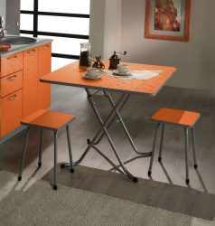 Mesa de cozinha dobrável (pequena, oval, vidro): Como escolher? Onde colocar? Como decorar?