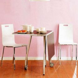 Mesa de cozinha dobrável (pequena, oval, vidro): Como escolher? Onde colocar? Como decorar?