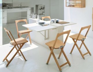 Mesa de cozinha dobrável (pequena, oval, vidro): Como escolher? Onde colocar? Como decorar?