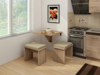 Mesa de cozinha dobrável (pequena, oval, vidro): Como escolher? Onde colocar? Como decorar?