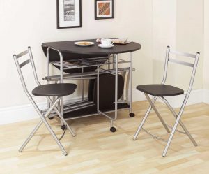 Mesa de cozinha dobrável (pequena, oval, vidro): Como escolher? Onde colocar? Como decorar?