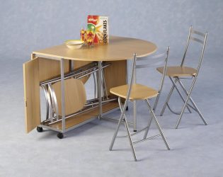 Mesa de cozinha dobrável (pequena, oval, vidro): Como escolher? Onde colocar? Como decorar?
