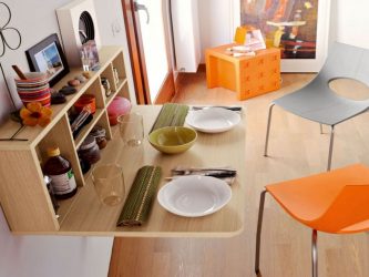 Mesa de cozinha dobrável (pequena, oval, vidro): Como escolher? Onde colocar? Como decorar?