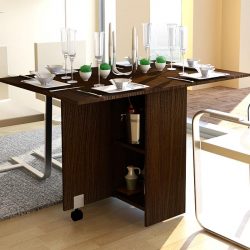 Mesa de cozinha dobrável (pequena, oval, vidro): Como escolher? Onde colocar? Como decorar?